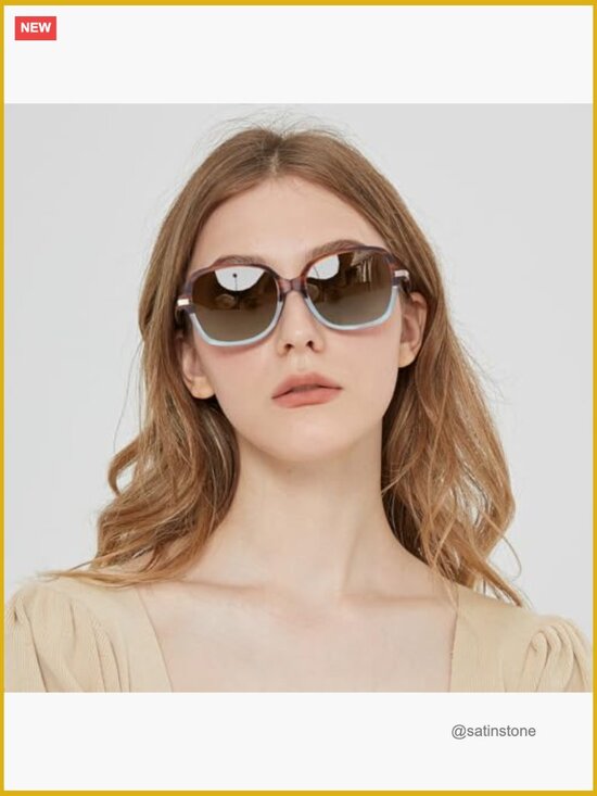Polarized UV Protection Oversized Square Acetate Sunglasses main image 6